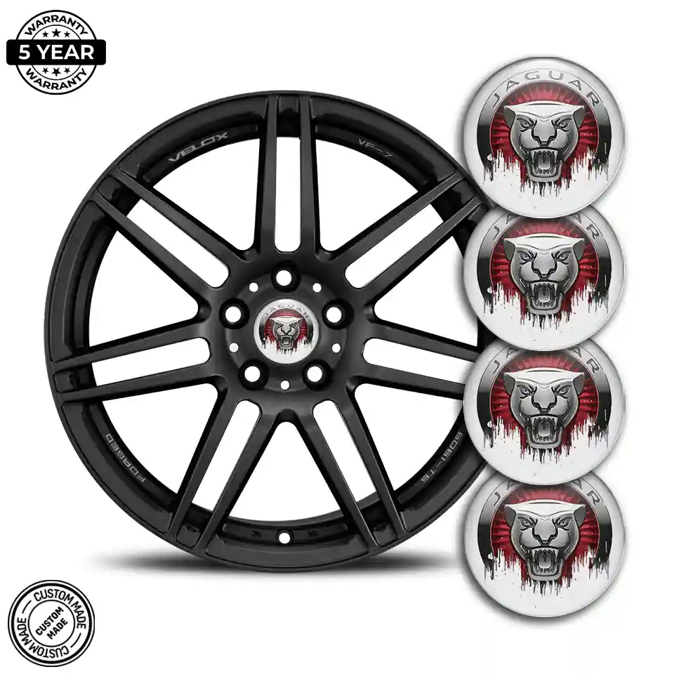 Jaguar Logo Silicone Sticker Stylish Design