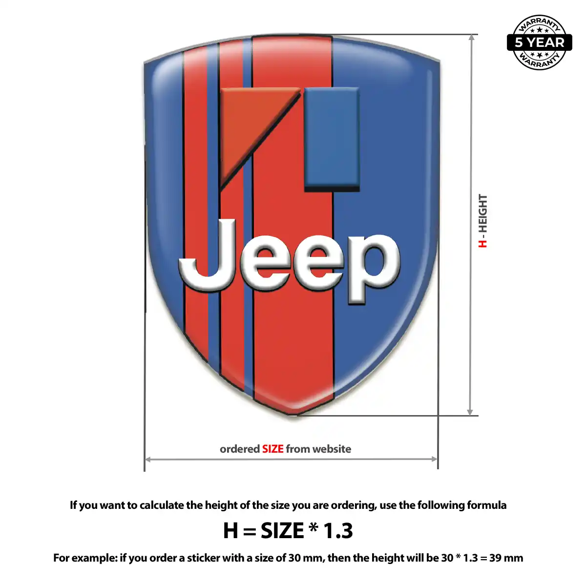 Jeep 3D Badge Sticker Cabin Style