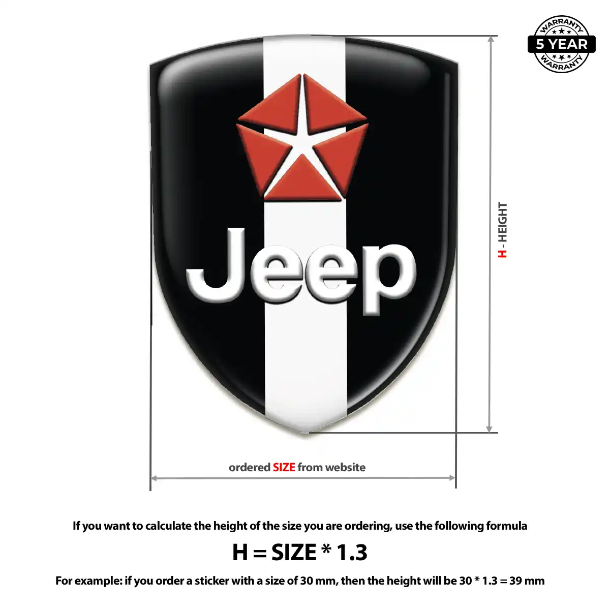 Jeep 3D Badge Sticker Exclusive Series