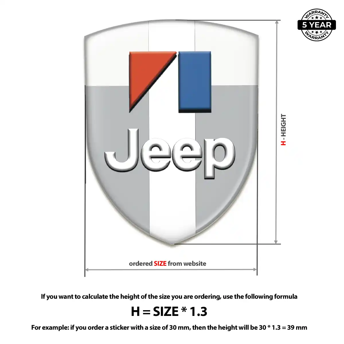 Jeep 3D Badge Sticker Opulent Line