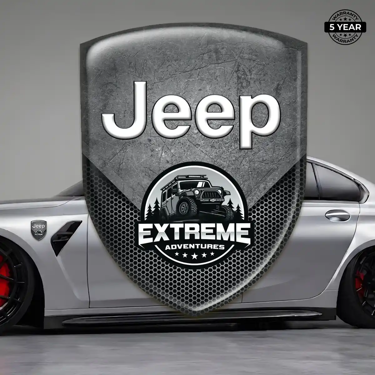 Jeep 3D Badge Sticker Premium Dome