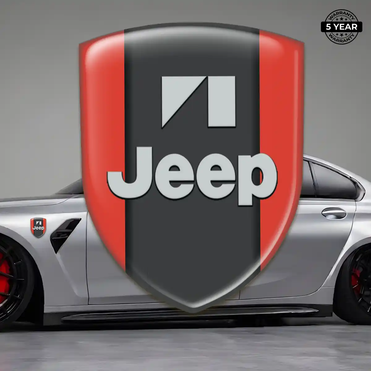 Jeep 3D Badge Sticker Refined Design
