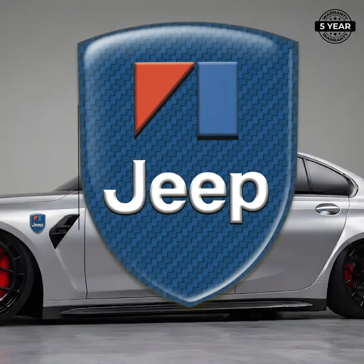 Jeep 3D Badge Sticker Resin Luxe
