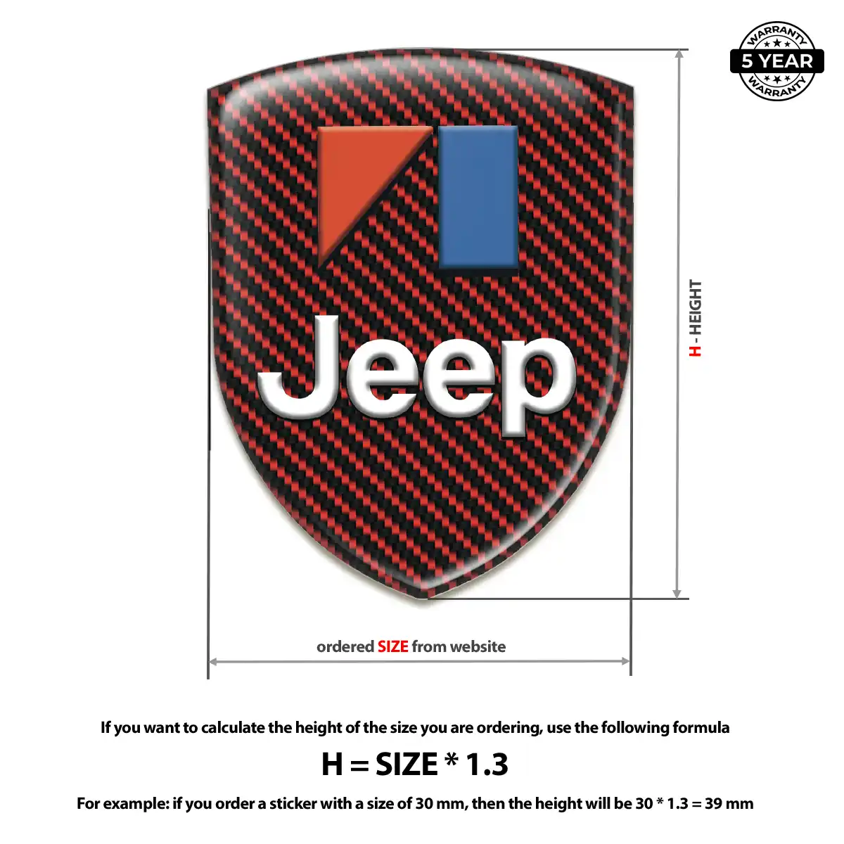 Jeep 3D Badge Sticker Sleek Style