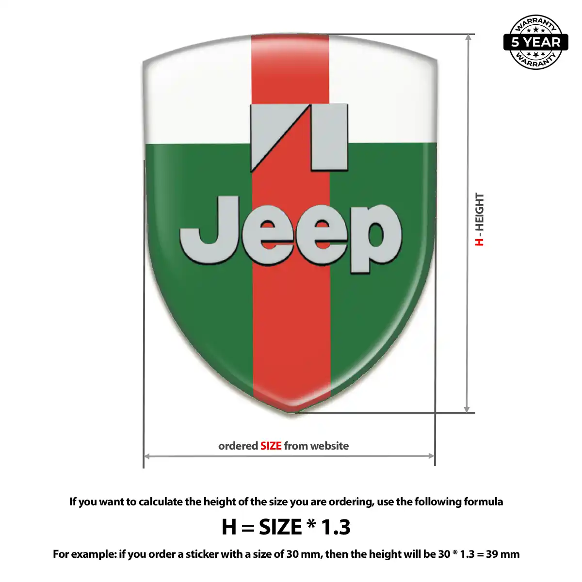 Jeep 3D Domed Sticker Exclusive Series