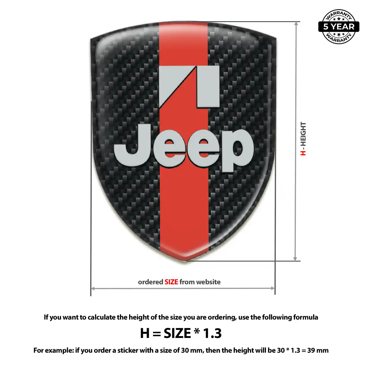 Jeep 3D Domed Sticker Prestige Line