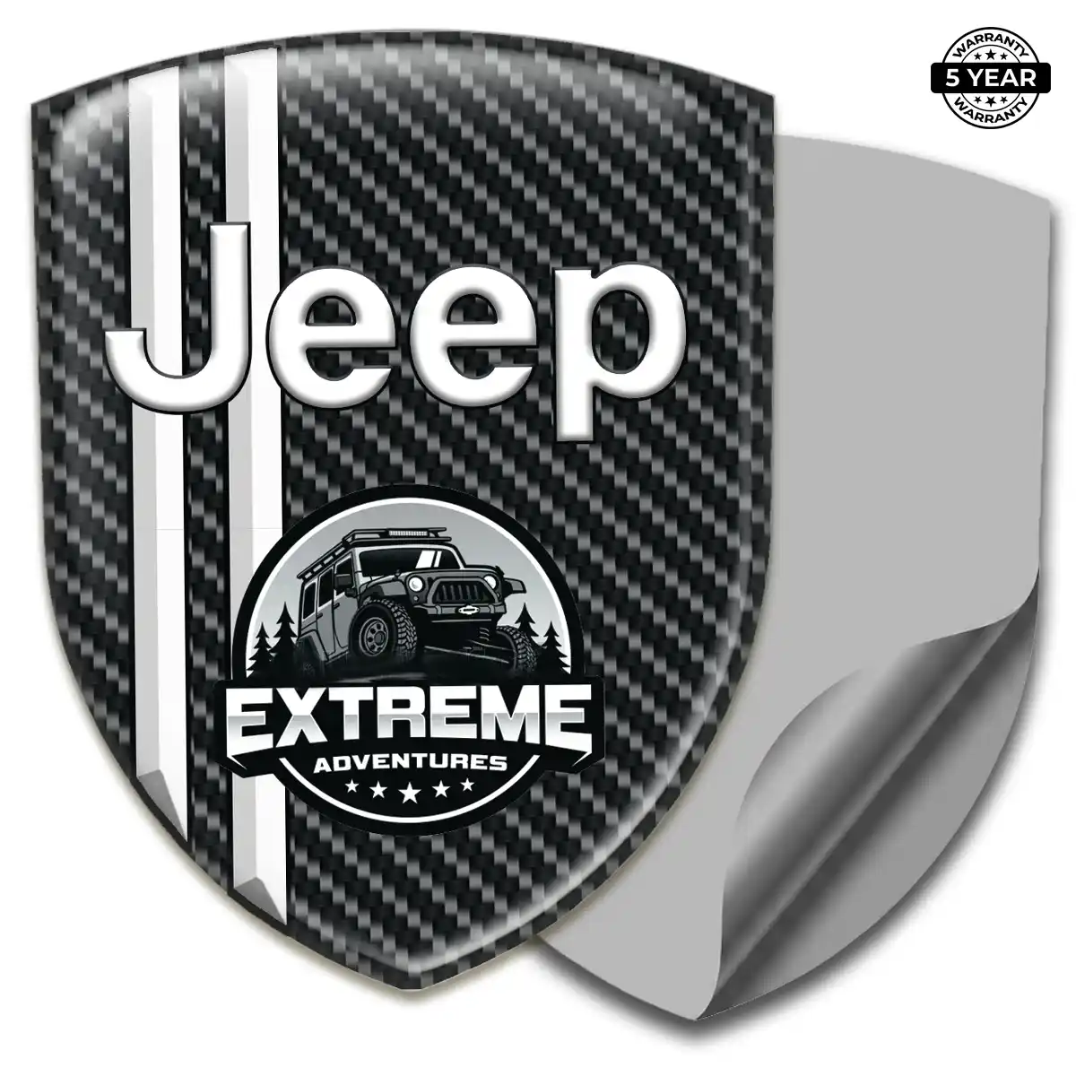 Jeep 3D Emblem Sticker Cabin Style