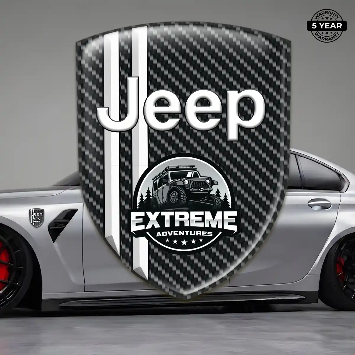 Jeep 3D Emblem Sticker Cabin Style