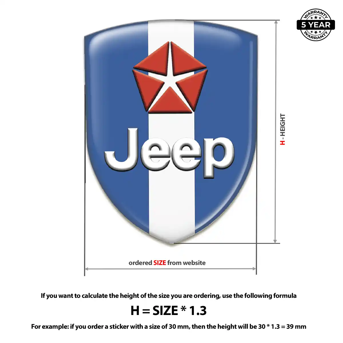 Jeep 3D Emblem Sticker Deluxe Edition