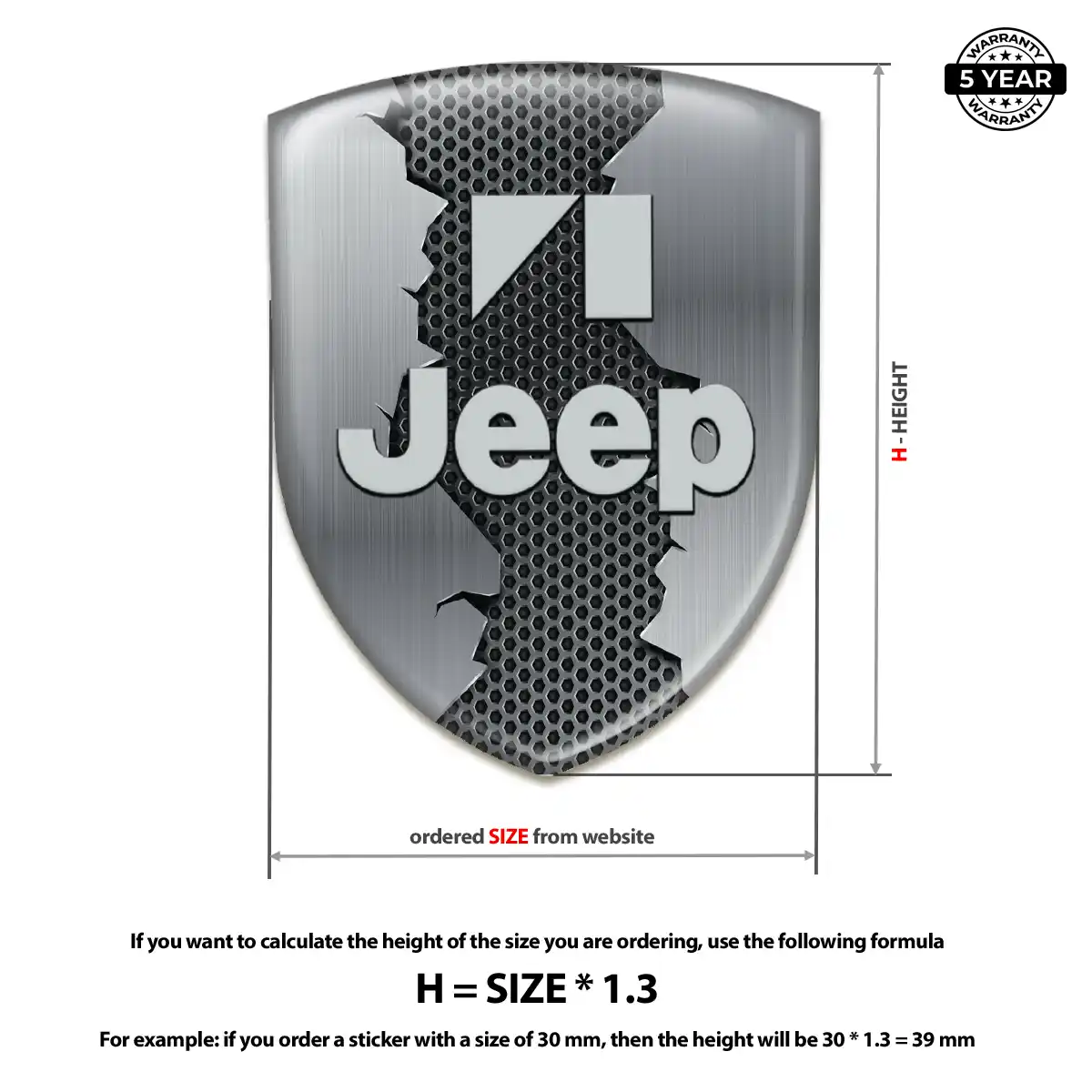 Jeep 3D Emblem Sticker Elite Edition