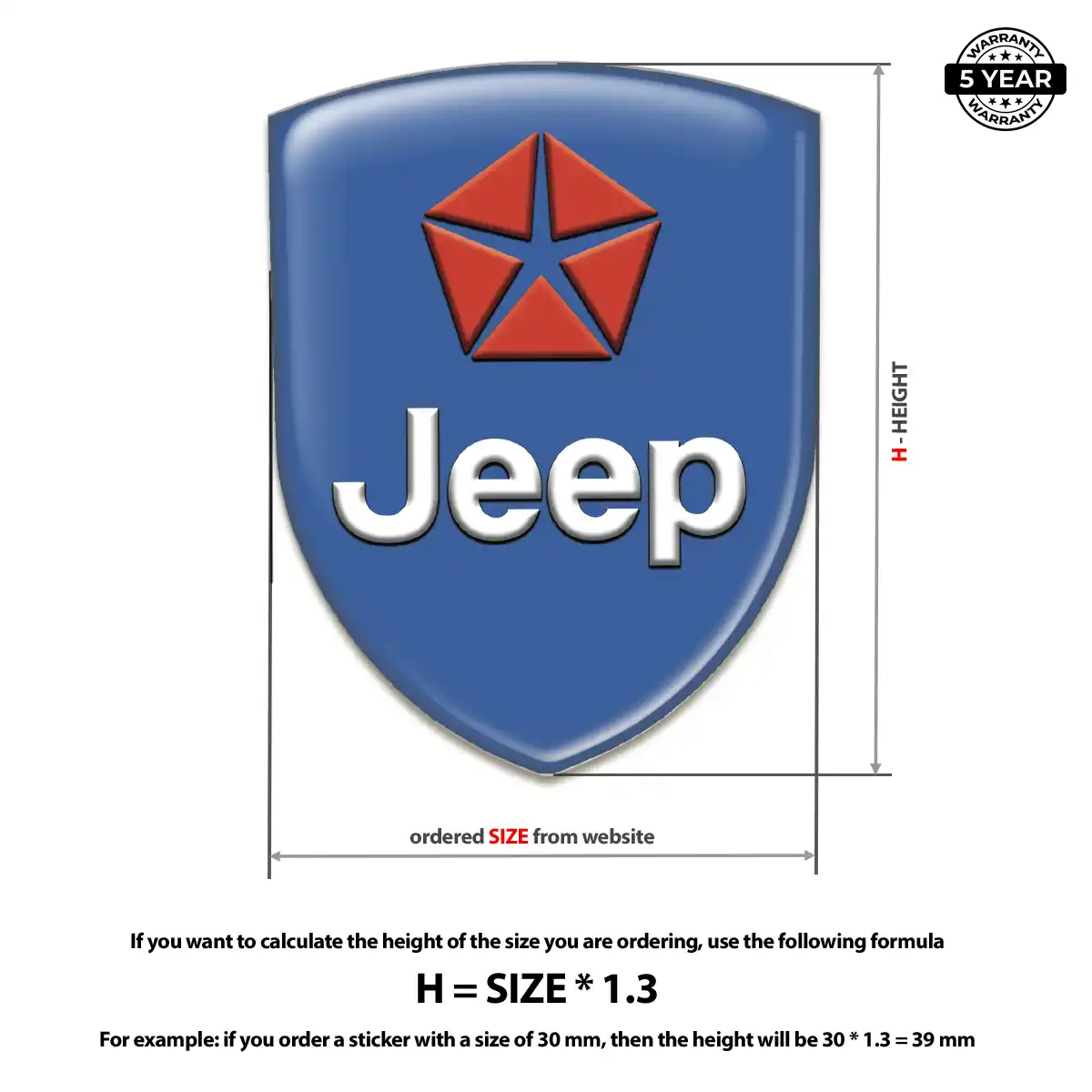 Jeep 3D Emblem Sticker Exclusive Series