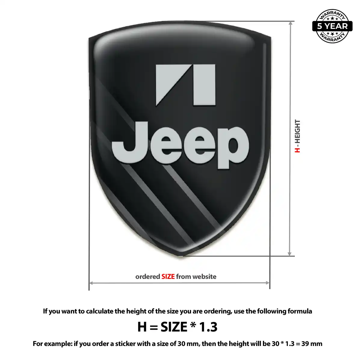Jeep 3D Emblem Sticker Exterior Luxe