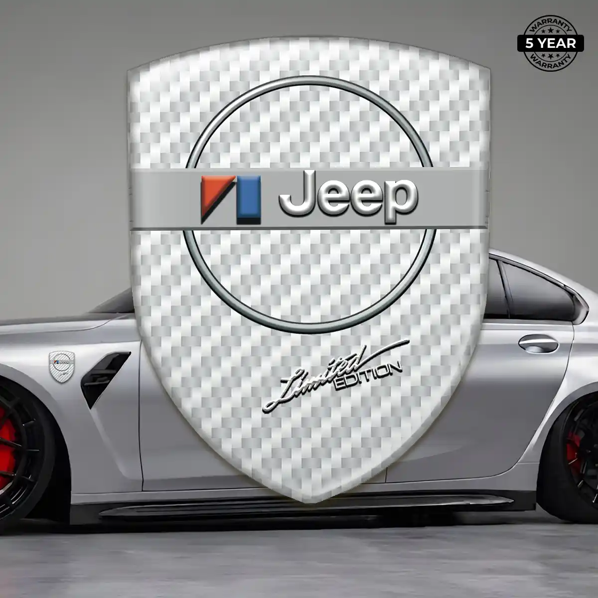 Jeep 3D Emblem Sticker Interior Elegance