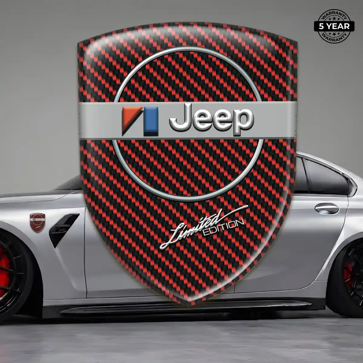 Jeep 3D Emblem Sticker Interior Luxe