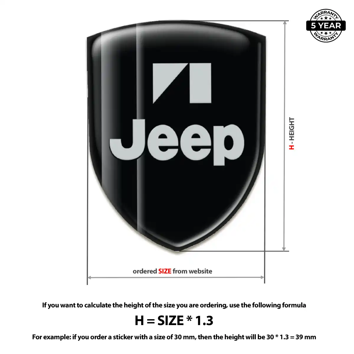 Jeep 3D Emblem Sticker Opulent Line