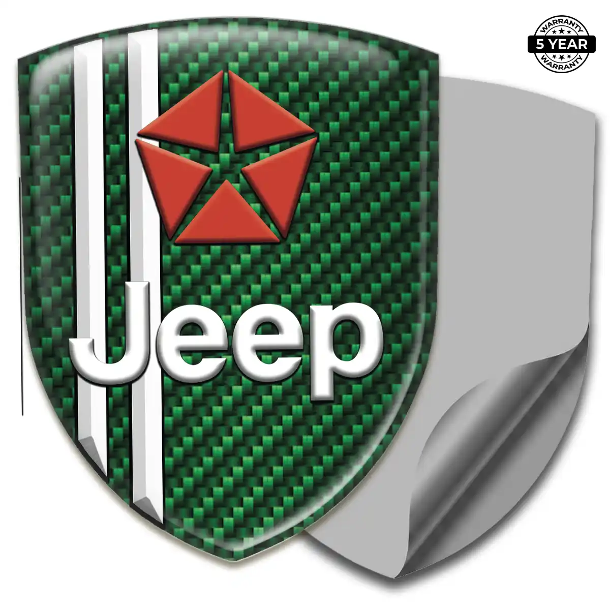 Jeep 3D Emblem Sticker Premium Dome