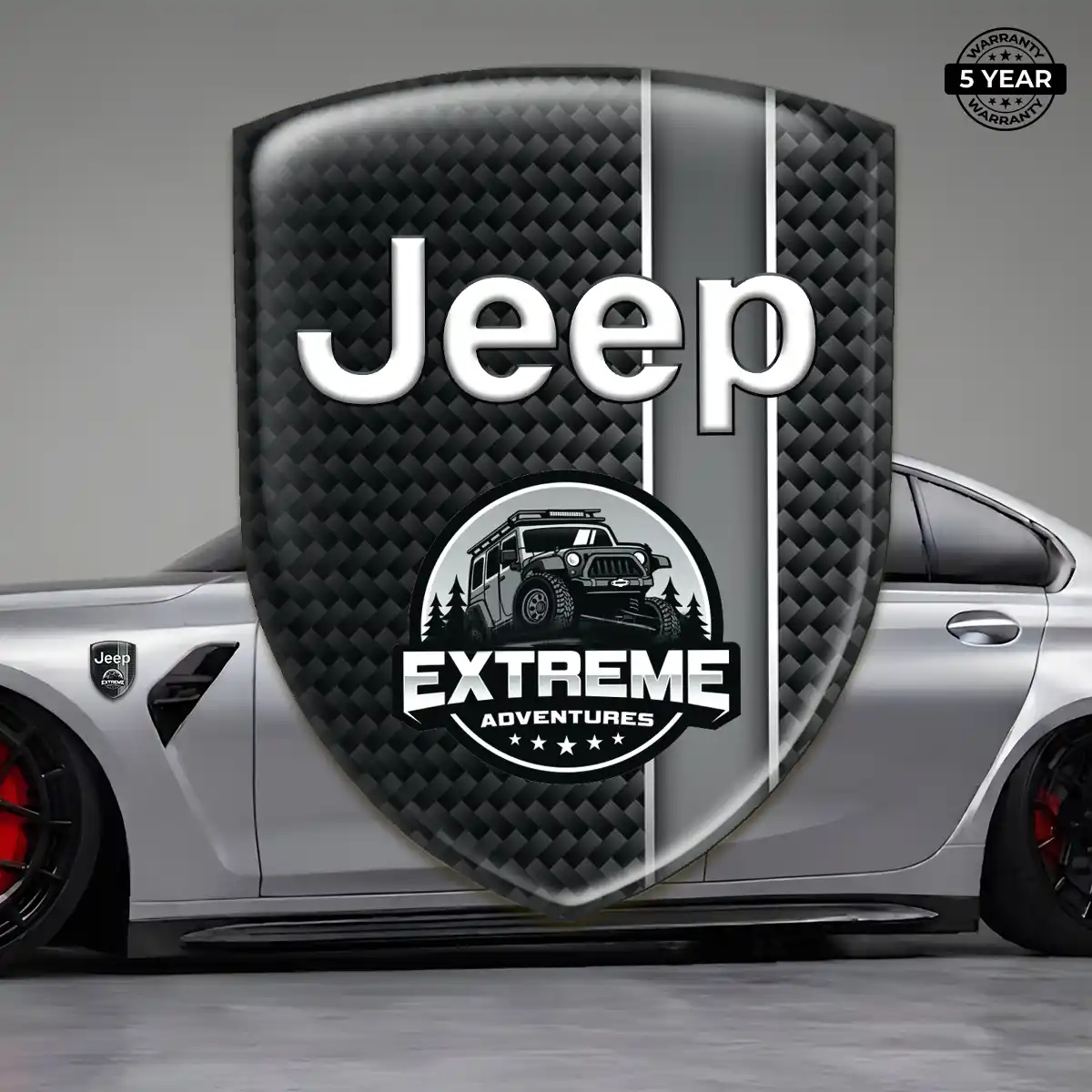 Jeep 3D Emblem Sticker Prime Quality