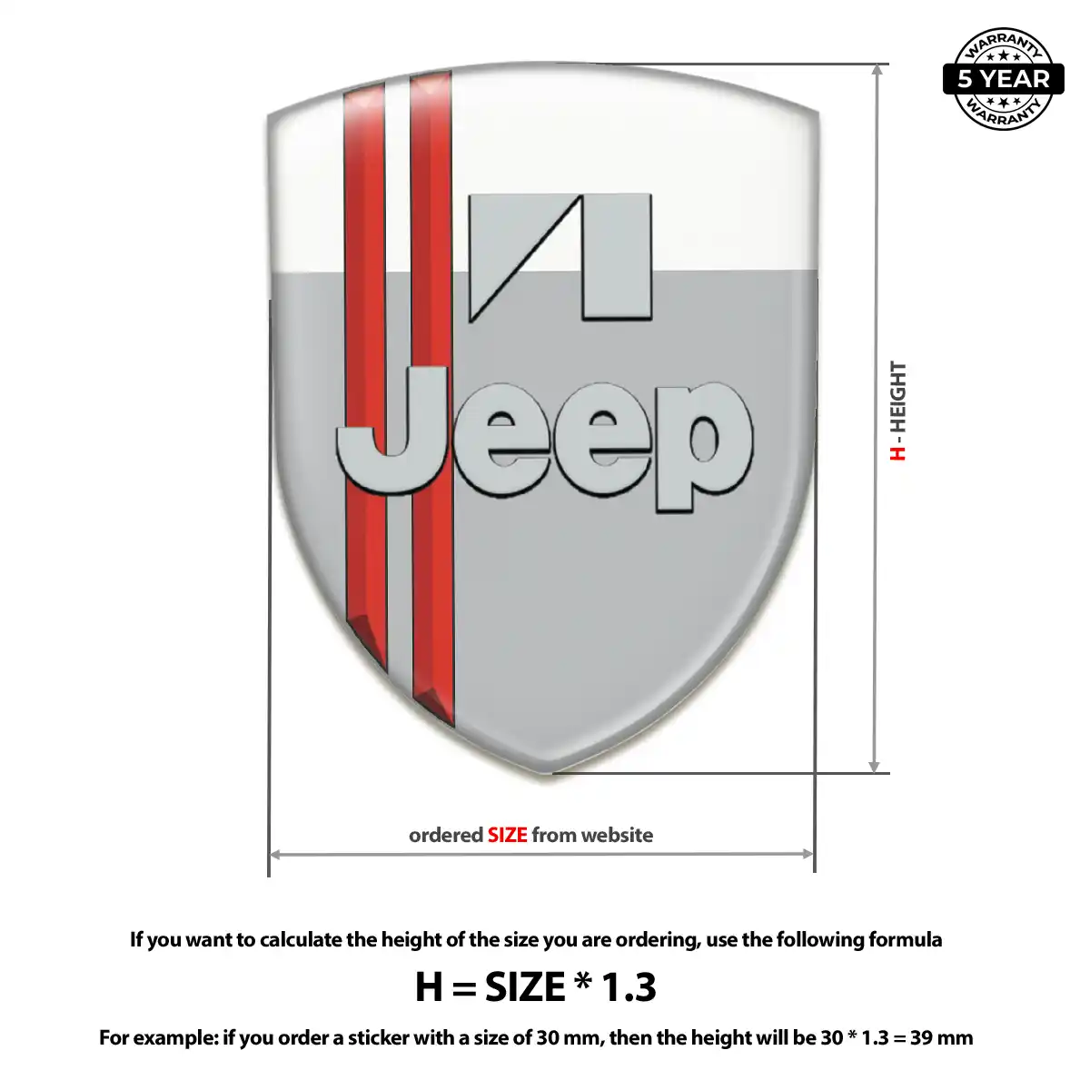 Jeep 3D Emblem Sticker Refined Design