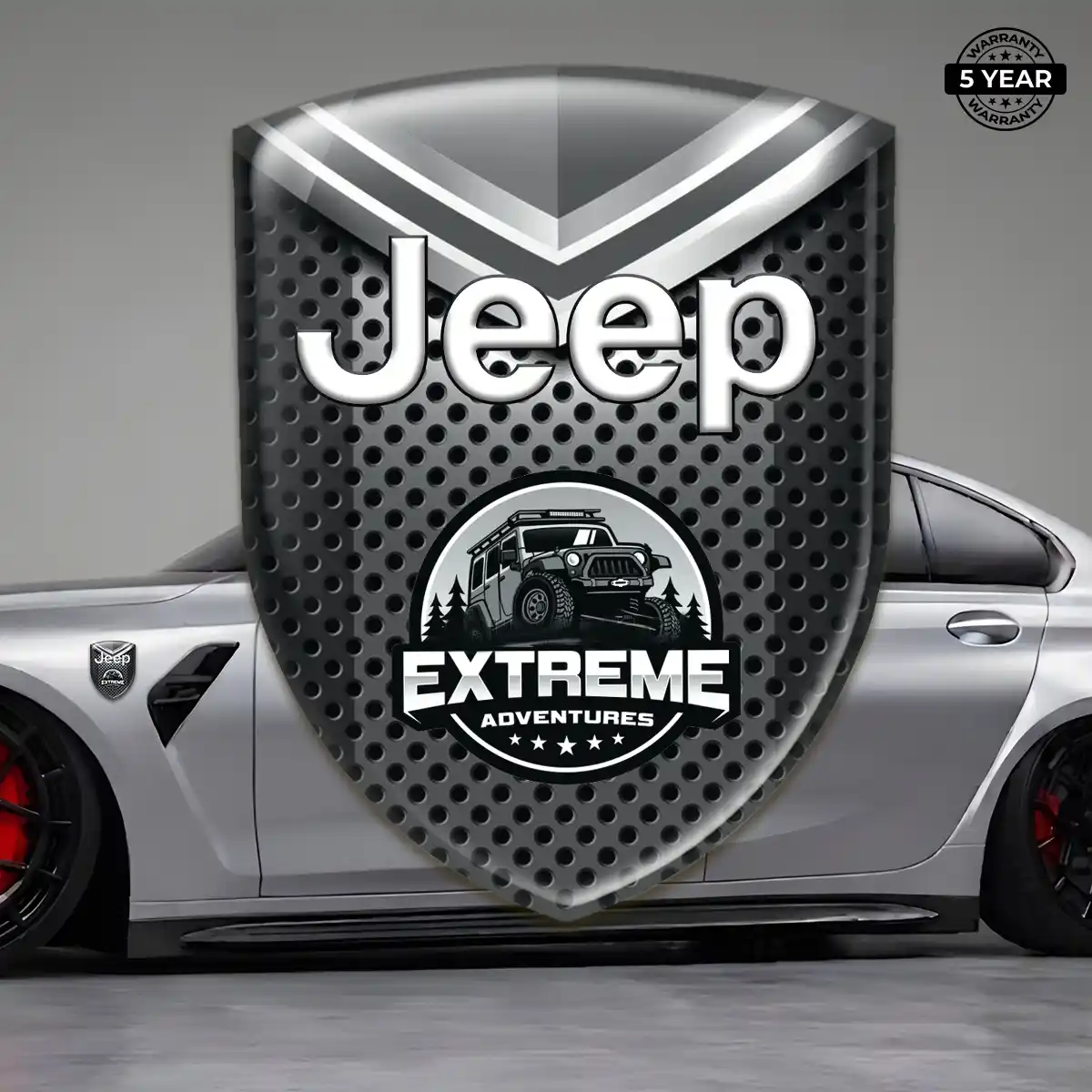 Jeep 3D Emblem Sticker Resin Luxe
