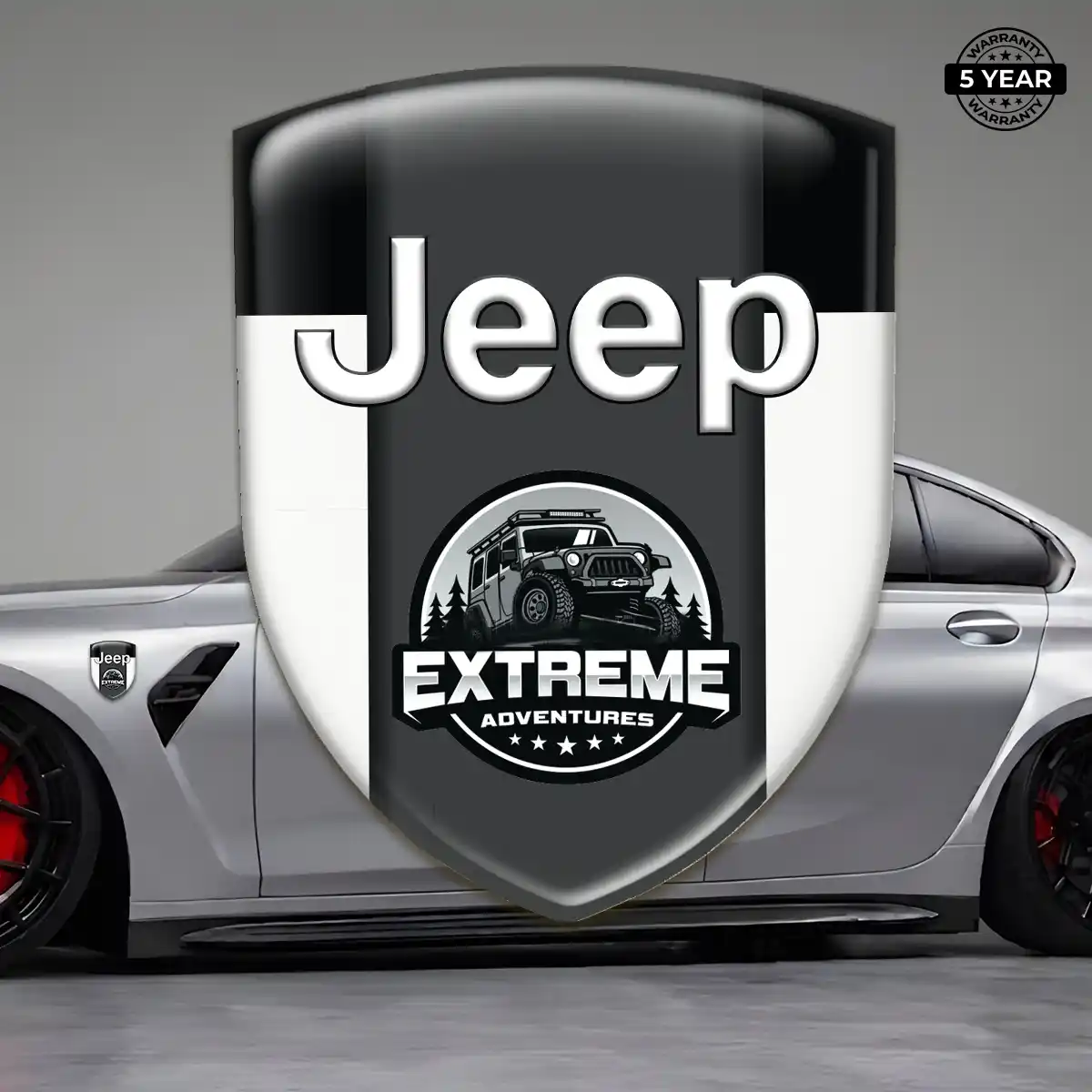 Jeep 3D Emblem Sticker Signature Grade