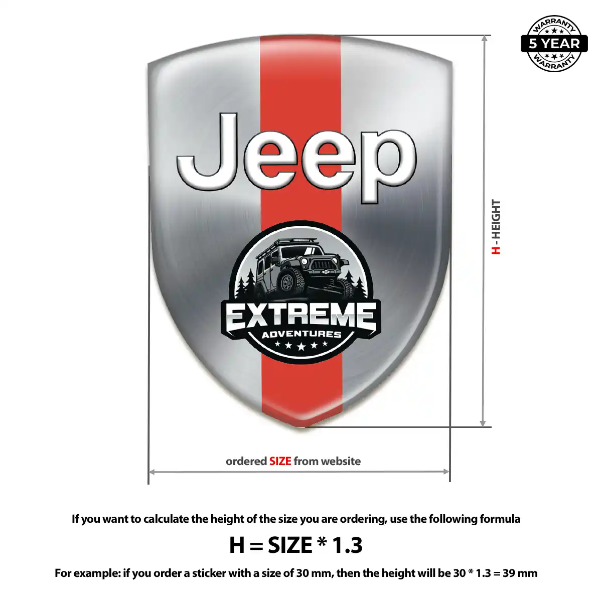 Jeep 3D Emblem Sticker Sleek Style