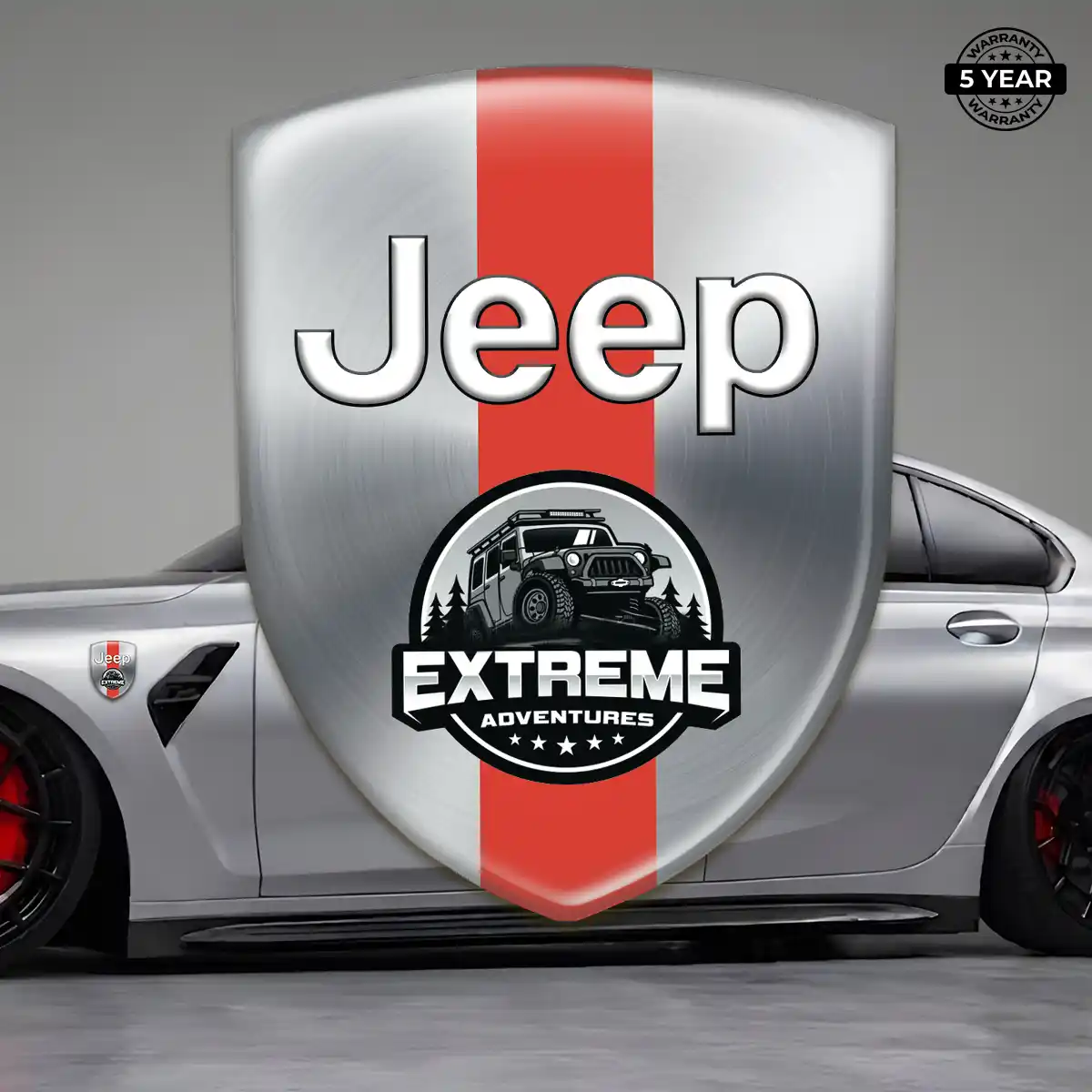 Jeep 3D Emblem Sticker Sleek Style