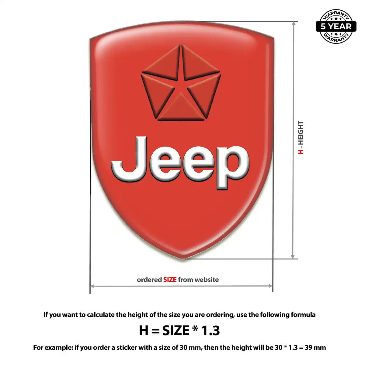 Jeep 3D Gel Sticker Exclusive Series