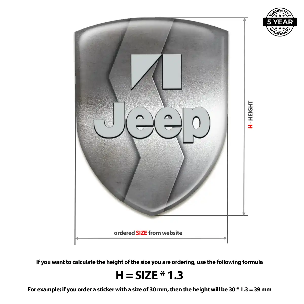 Jeep 3D Gel Sticker Opulent Line