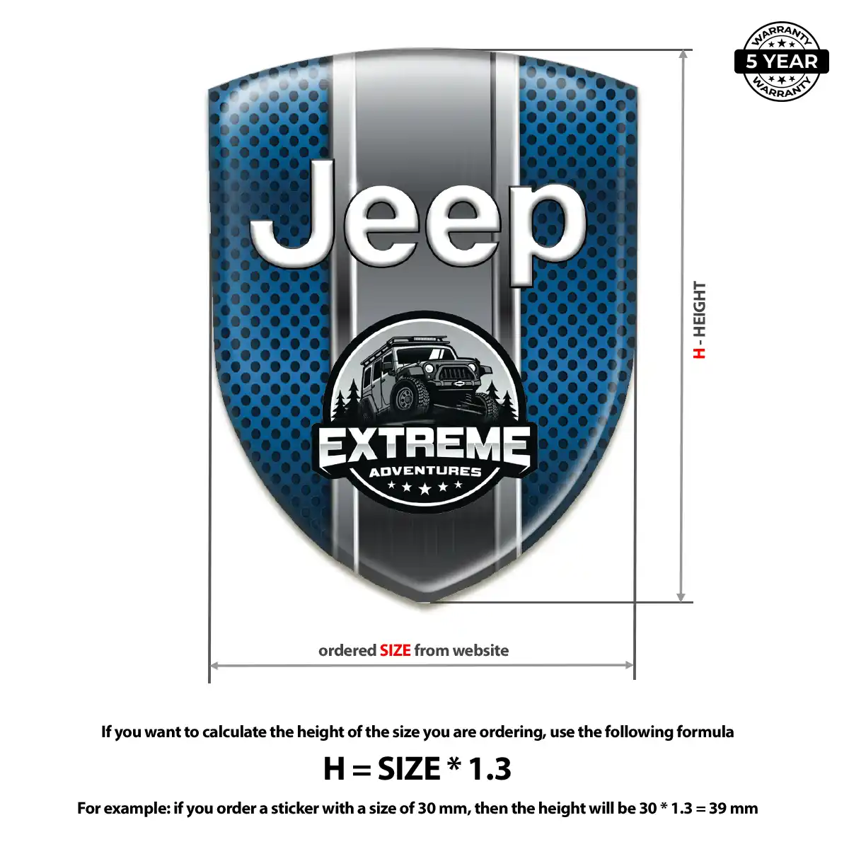 Jeep 3D Gel Sticker Prestige Line