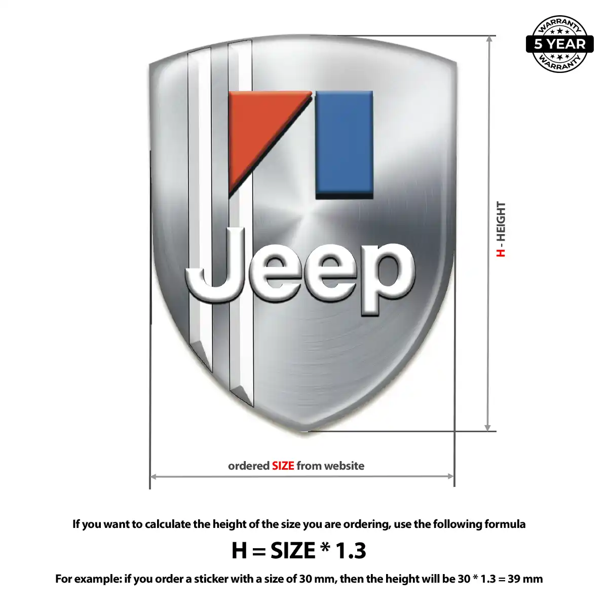 Jeep 3D Gel Sticker Prime Quality