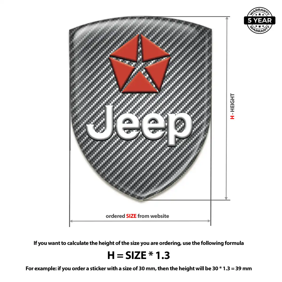 Jeep 3D Gel Sticker Resin Elite
