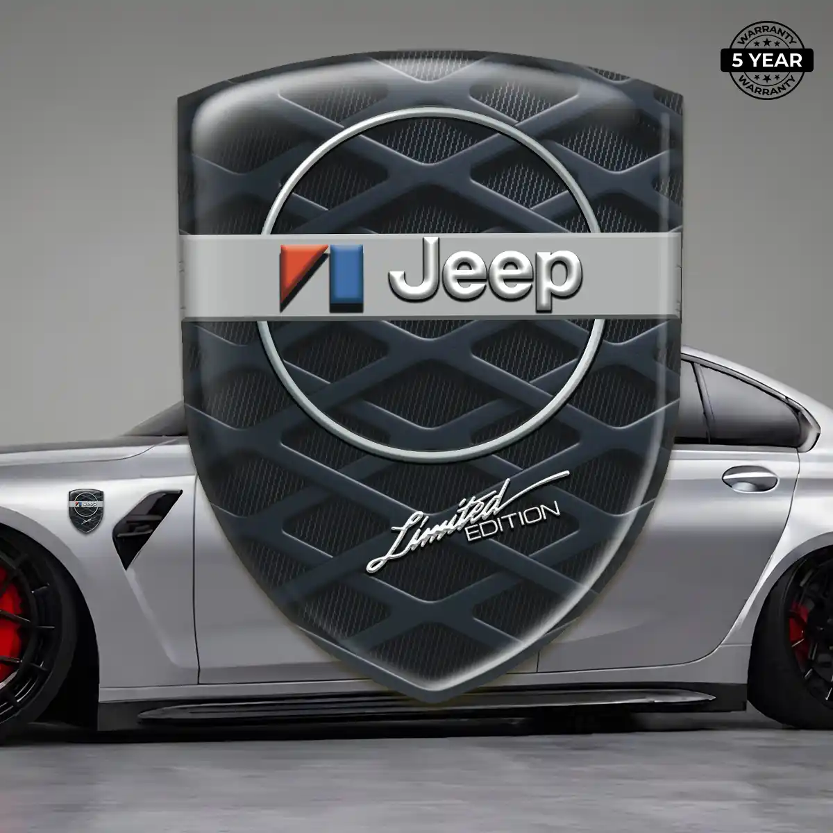 Jeep 3D Logo Sticker Cabin Style