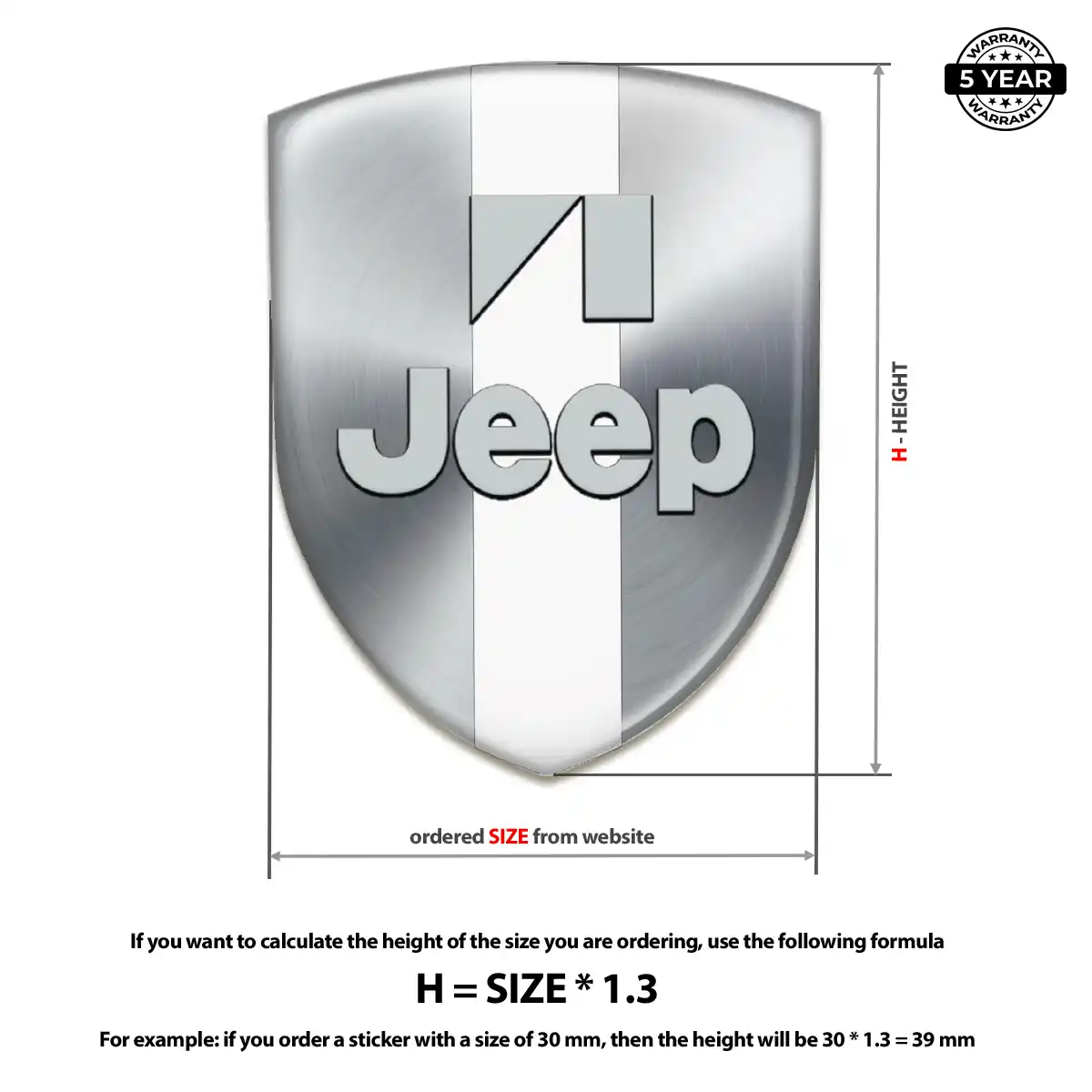 Jeep 3D Logo Sticker Elite Edition