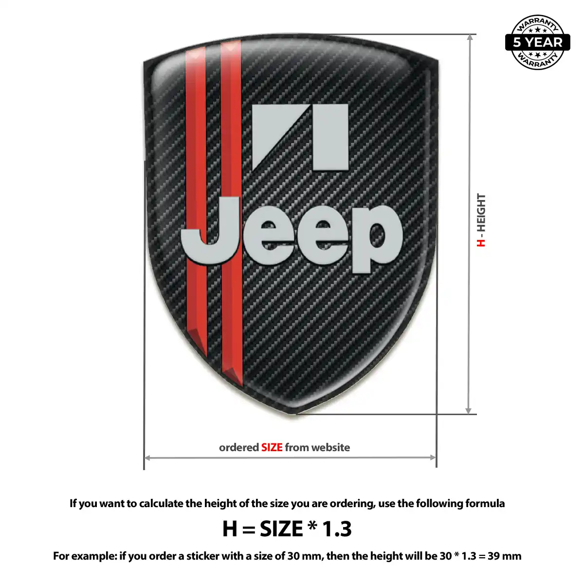 Jeep 3D Logo Sticker Exclusive Series