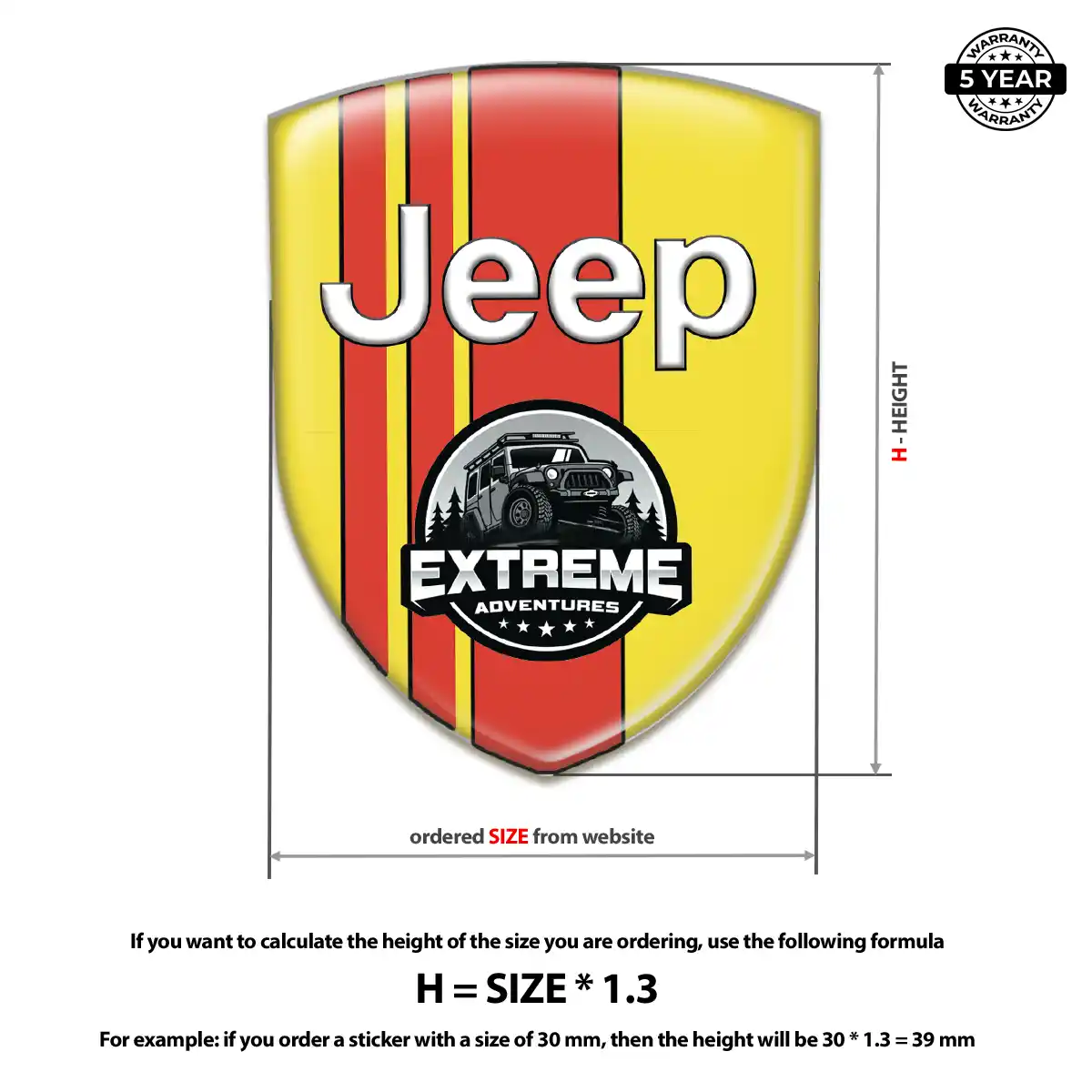 Jeep 3D Logo Sticker Interior Elegance