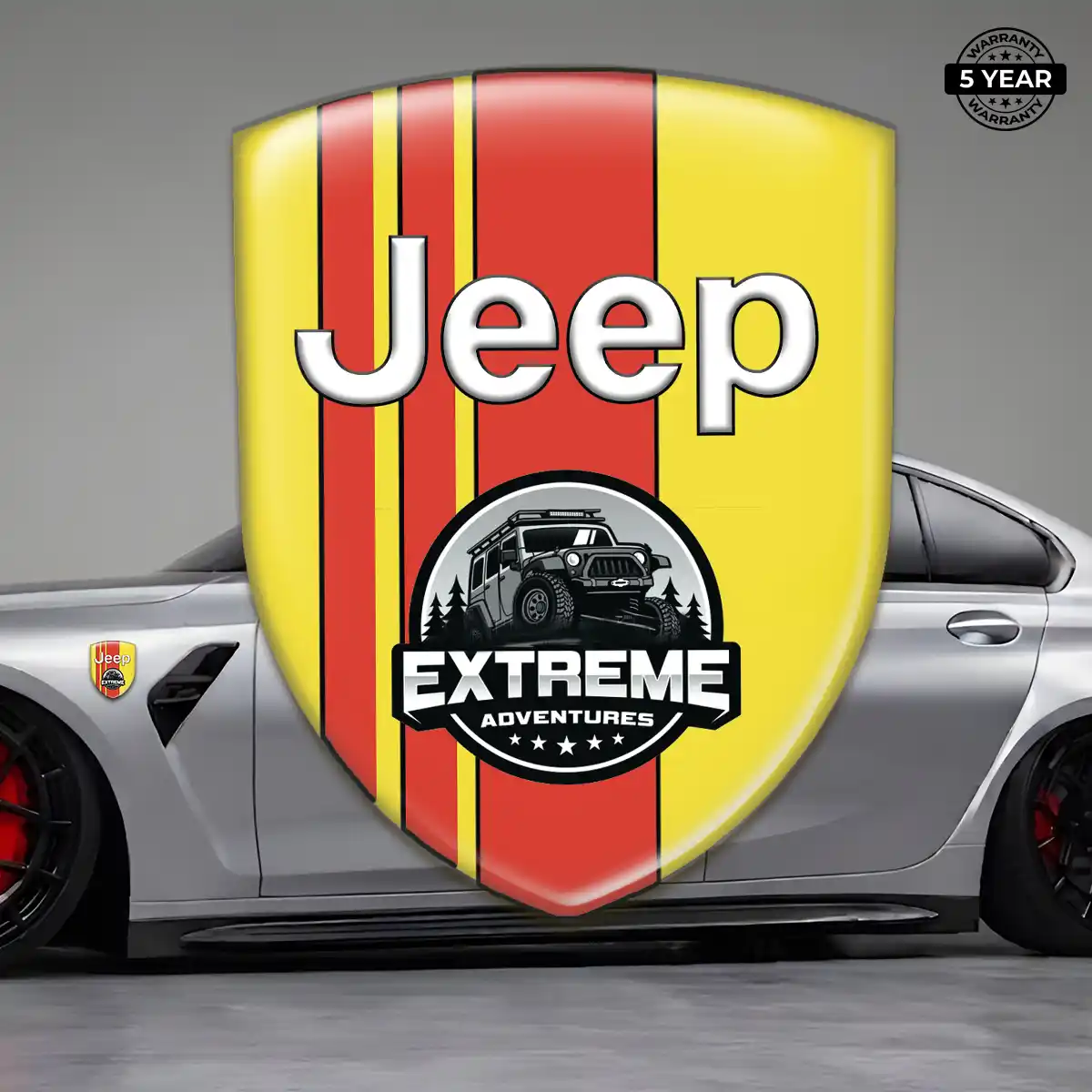 Jeep 3D Logo Sticker Interior Elegance
