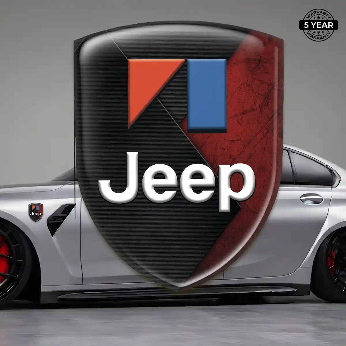 Jeep 3D Logo Sticker Interior Luxe