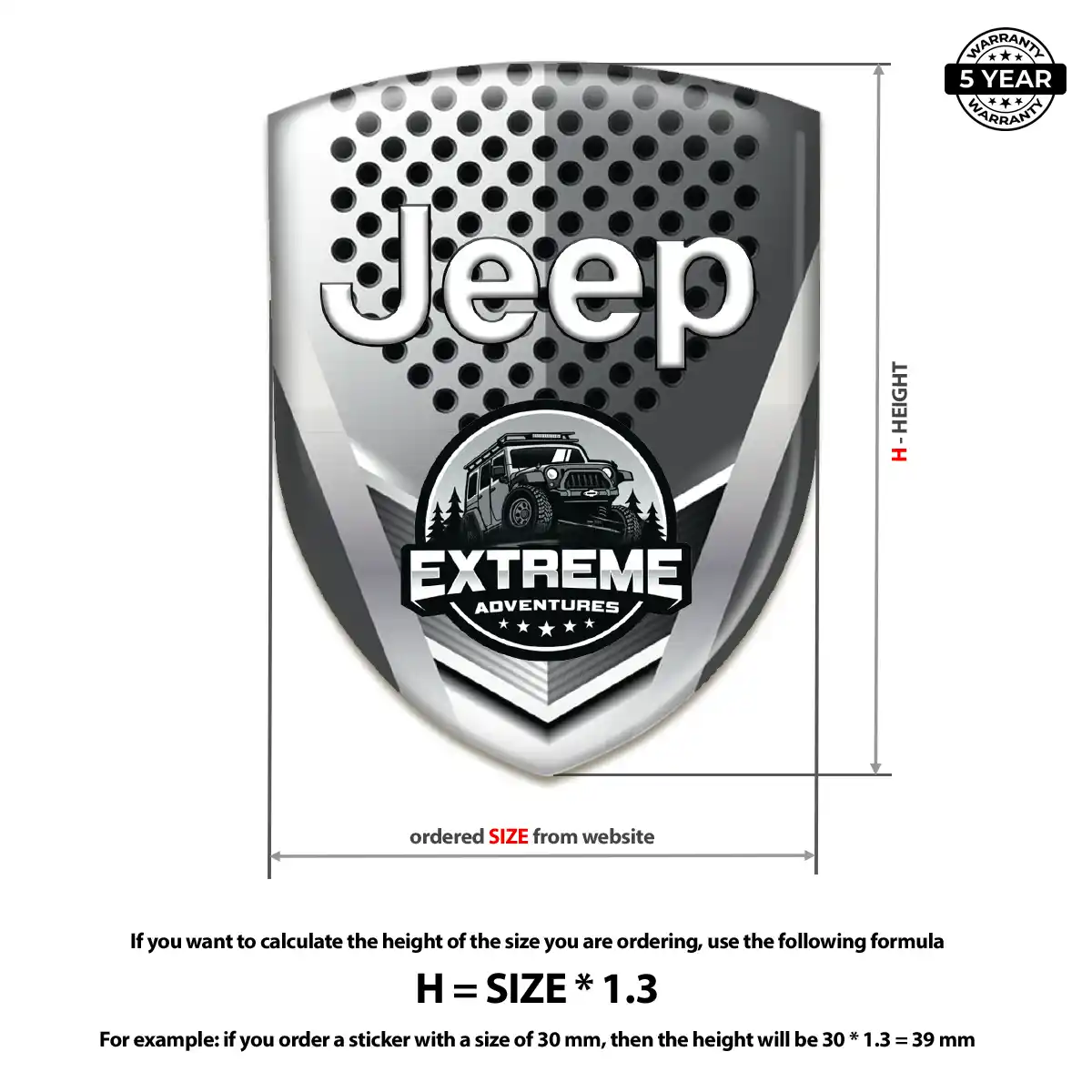 Jeep 3D Logo Sticker Noble Edition