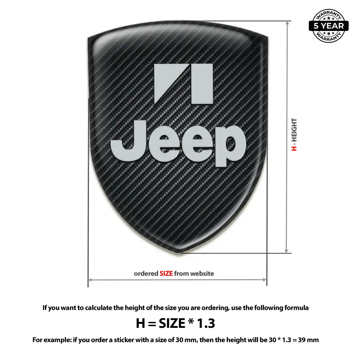 Jeep 3D Logo Sticker Opulent Line
