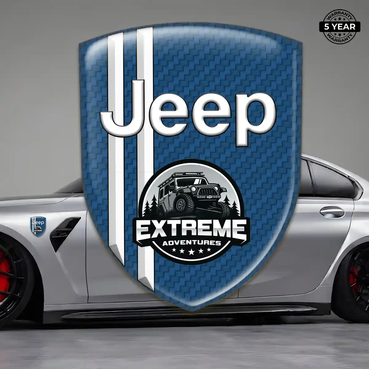 Jeep 3D Logo Sticker Outer Style
