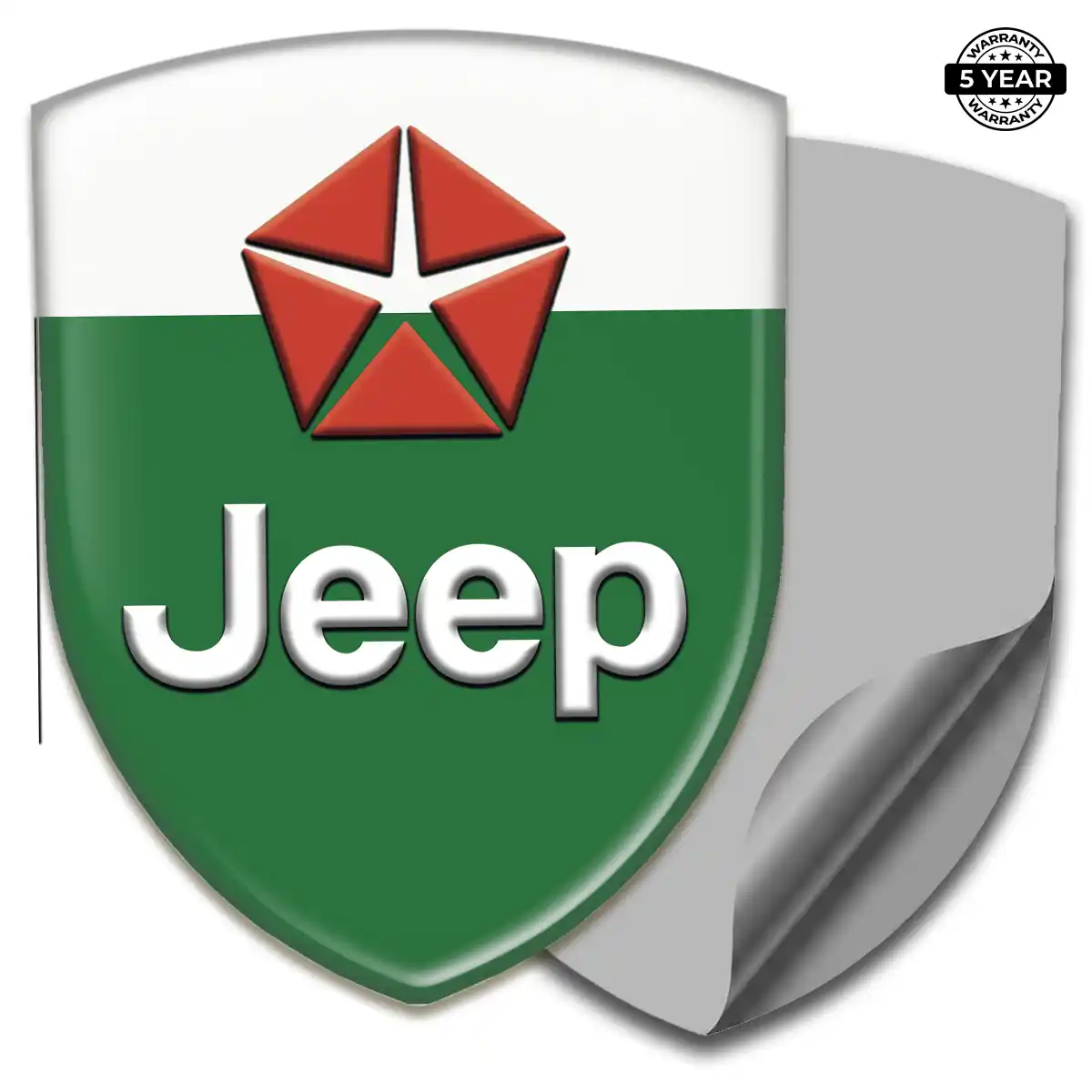 Jeep 3D Logo Sticker Premium Dome
