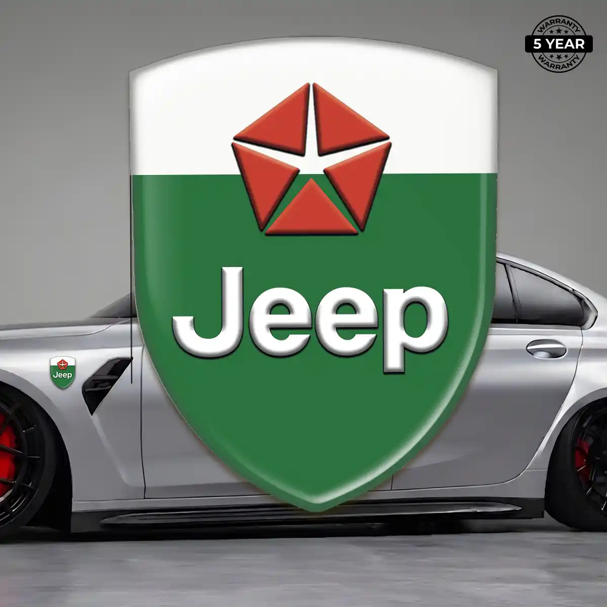 Jeep 3D Logo Sticker Premium Dome