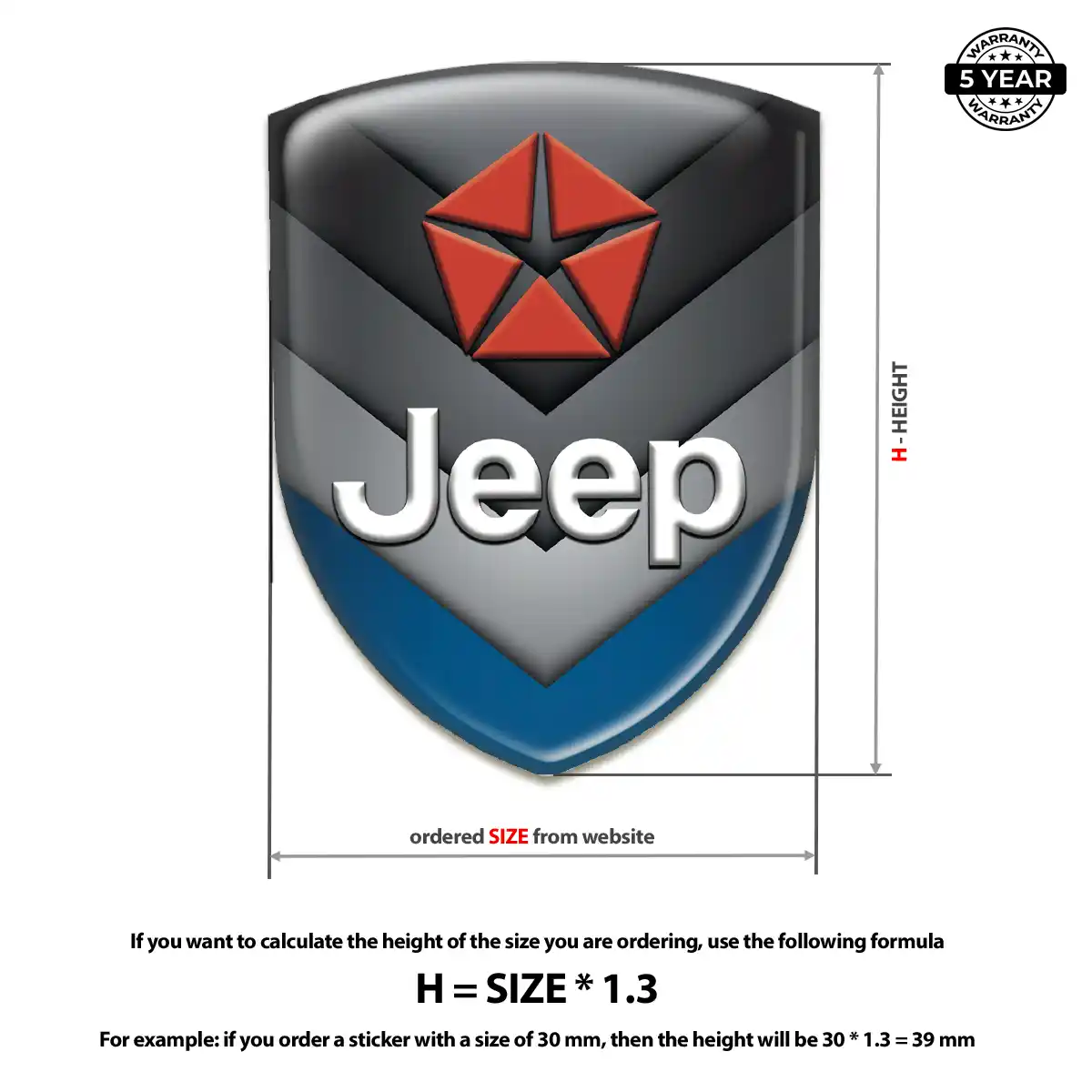 Jeep 3D Logo Sticker Prestige Line