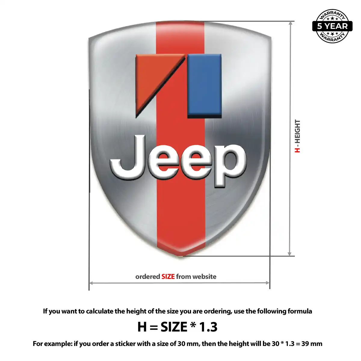 Jeep 3D Logo Sticker Prime Quality