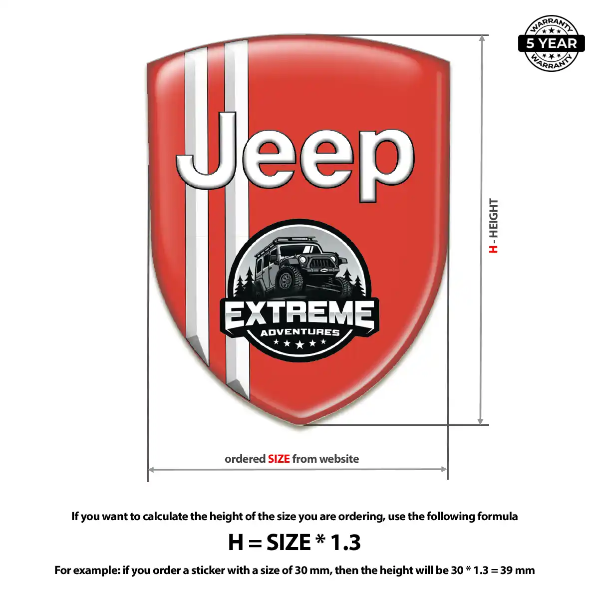 Jeep 3D Logo Sticker Refined Design