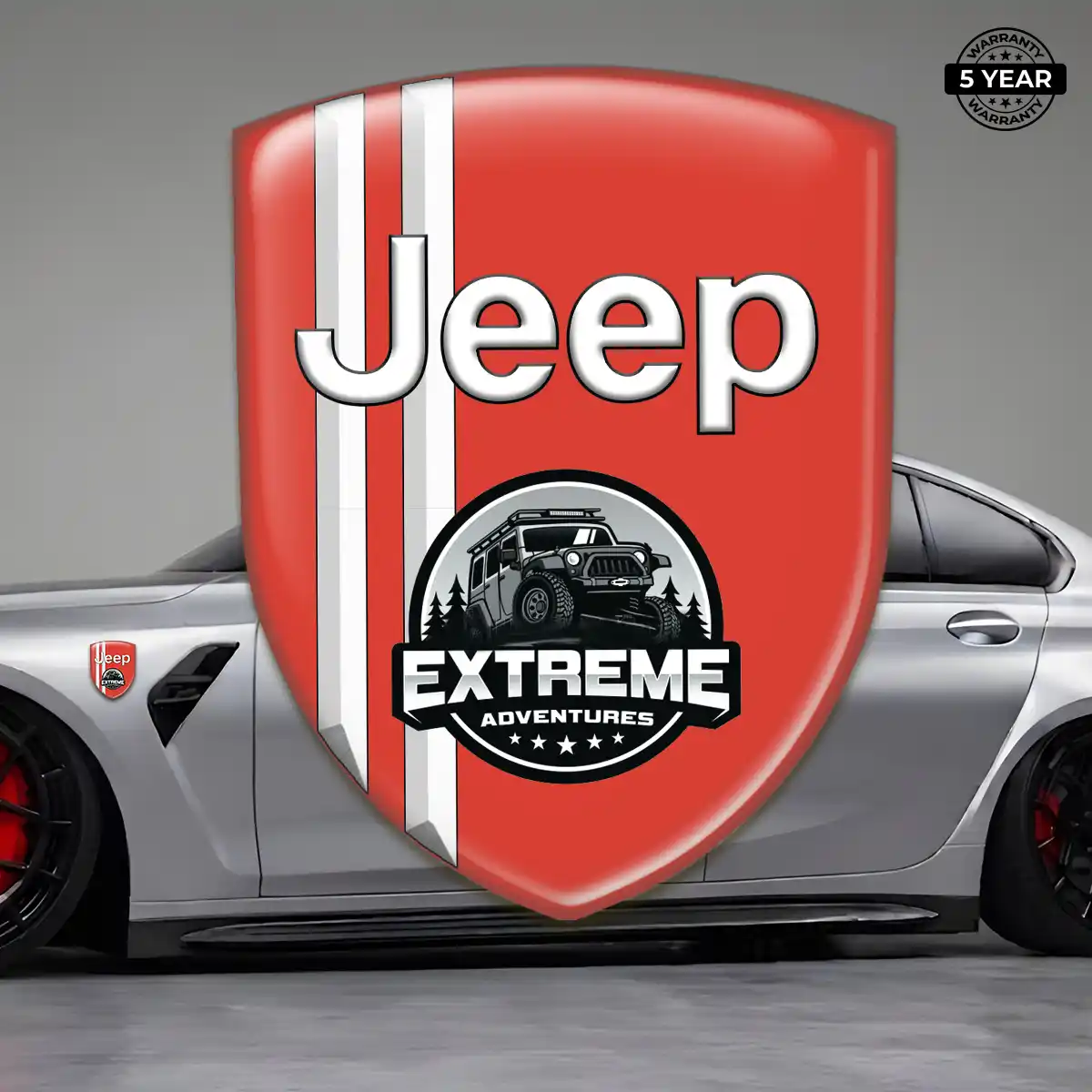Jeep 3D Logo Sticker Refined Design