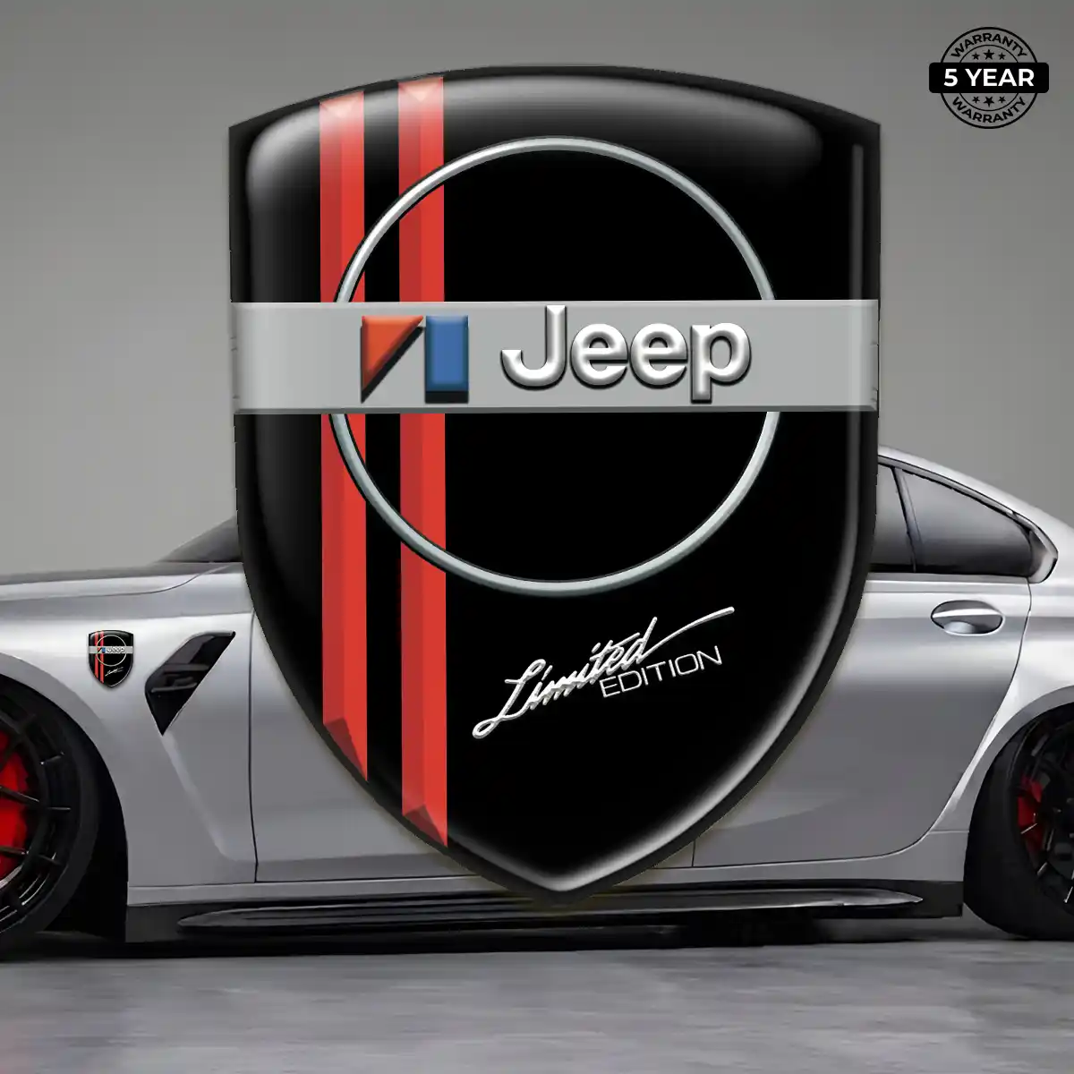Jeep 3D Logo Sticker Signature Grade