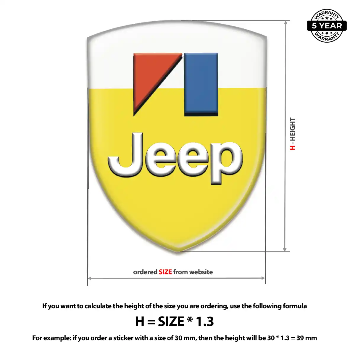 Jeep 3D Logo Sticker Sleek Style