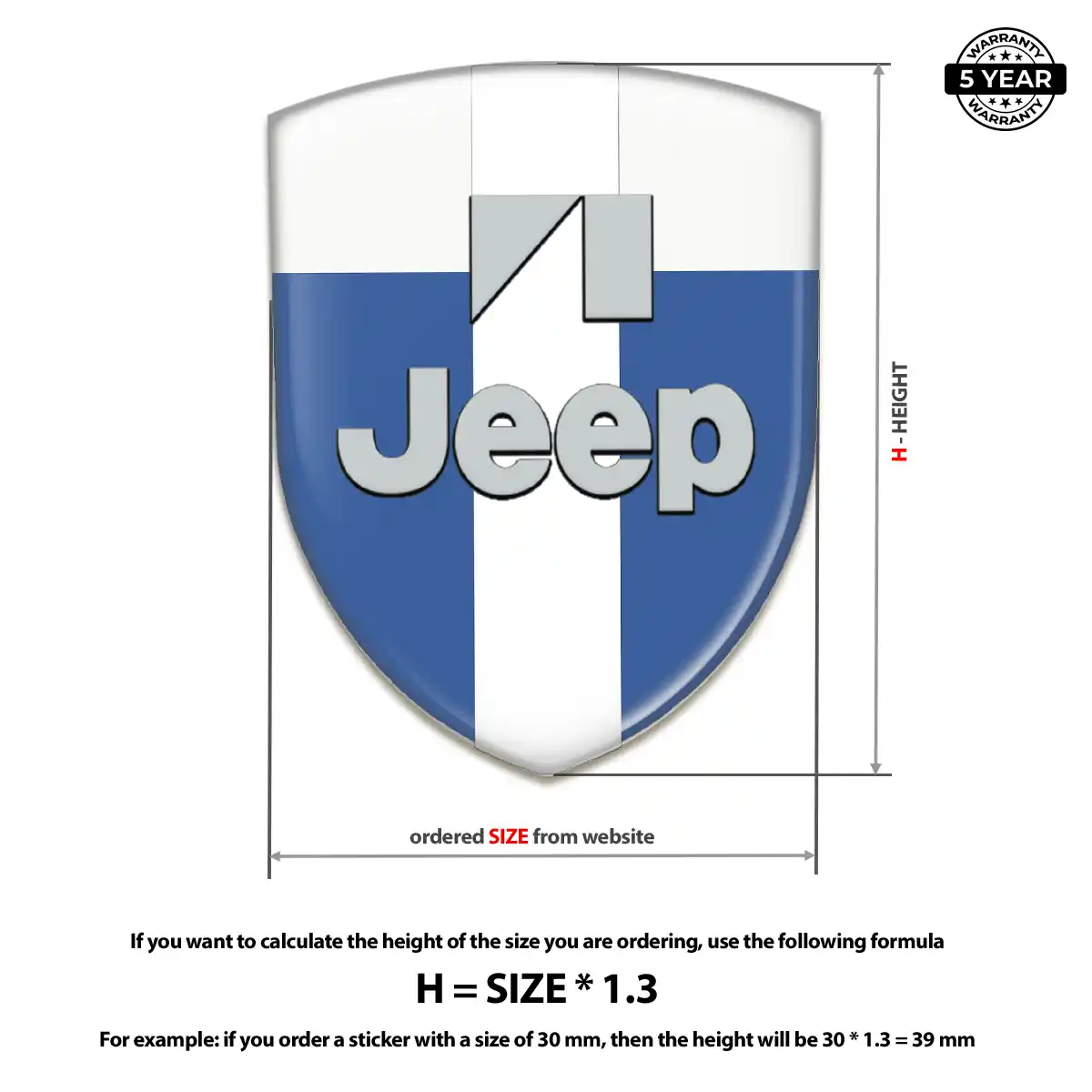 Jeep 3D Logo Sticker Superior Craft