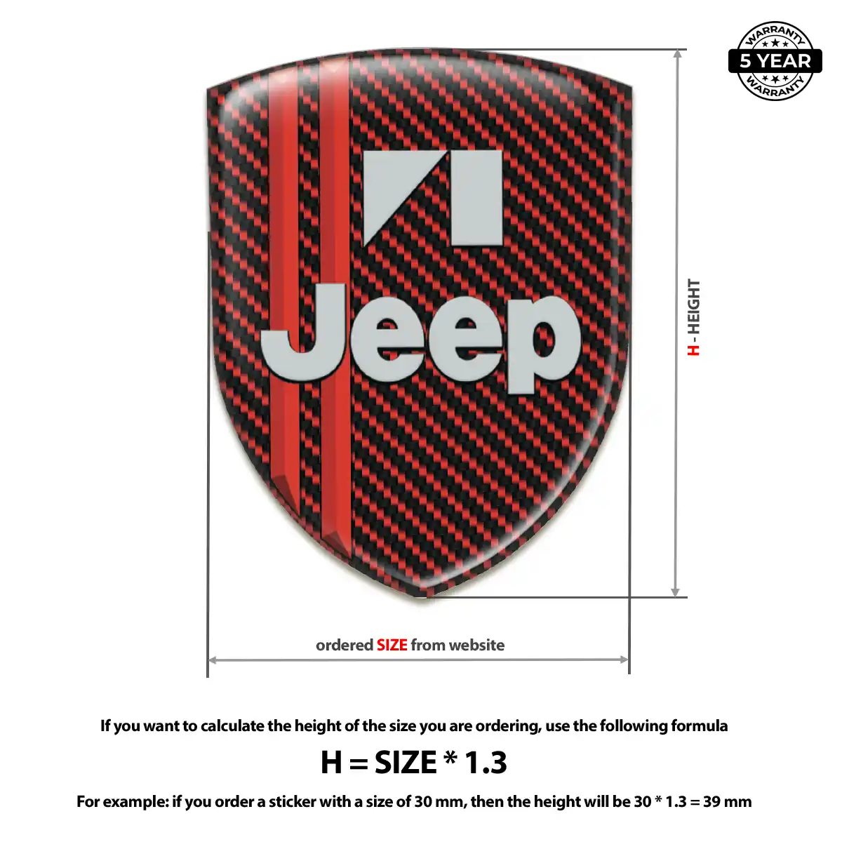 Jeep 3D Resin Sticker Deluxe Edition